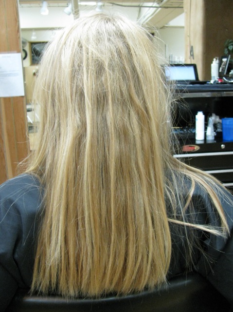 Before (she had a Keratin treatment 3 months ago)
